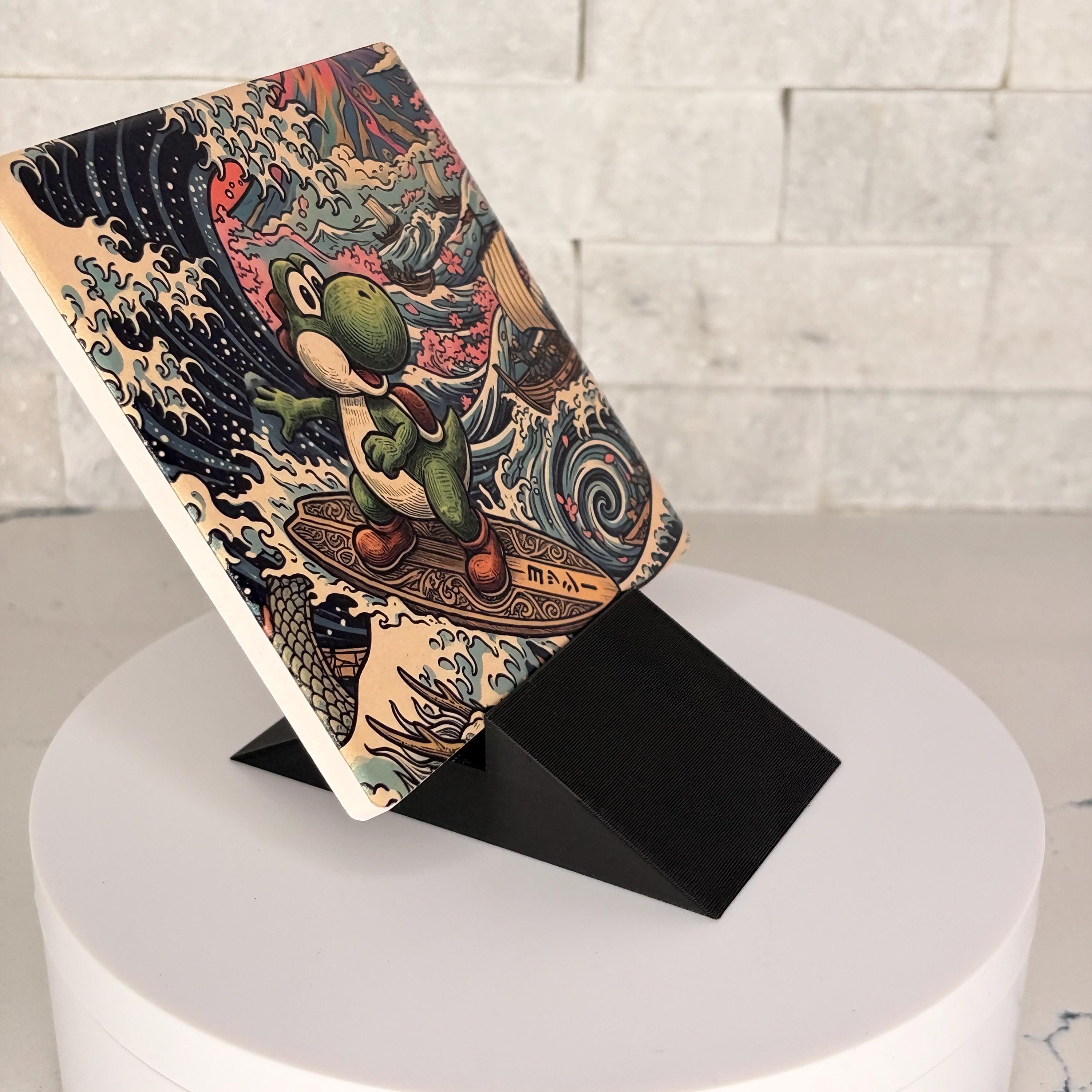 Yoshi Wave Ceramic Tile | Japanese Gaming Wall Decor (UV Printed)