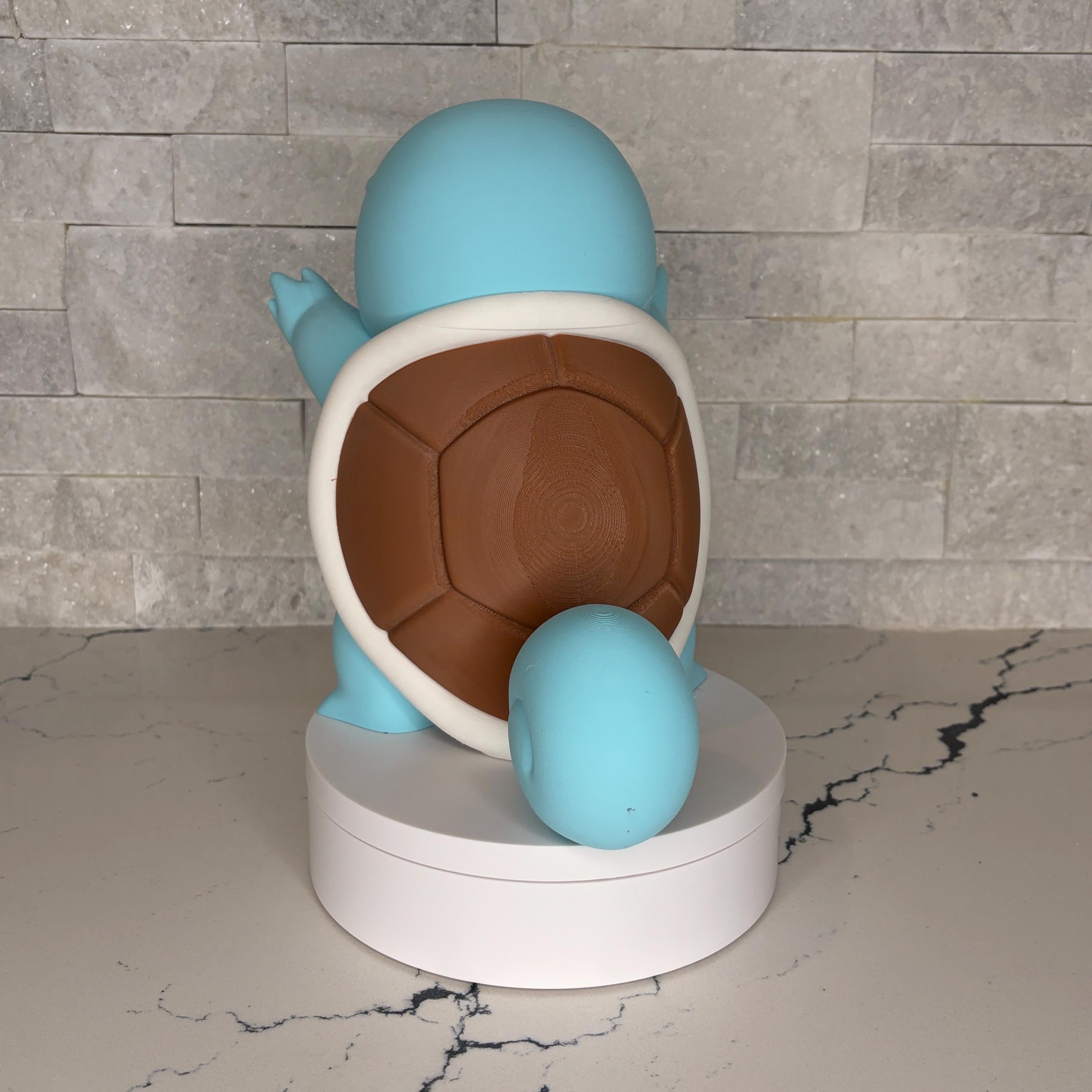 Licensed GrumpyMon Squirtle Pokémon Collectible, Large Squirtle Figure, Pokémon Desk Decor, Gamer Shelf Display, Anime Fan Gift, Nintendo