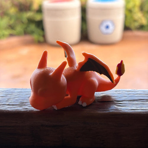 3D Printed Sleeping Baby Dragon Figurine | Desk Pet, Collector Gift