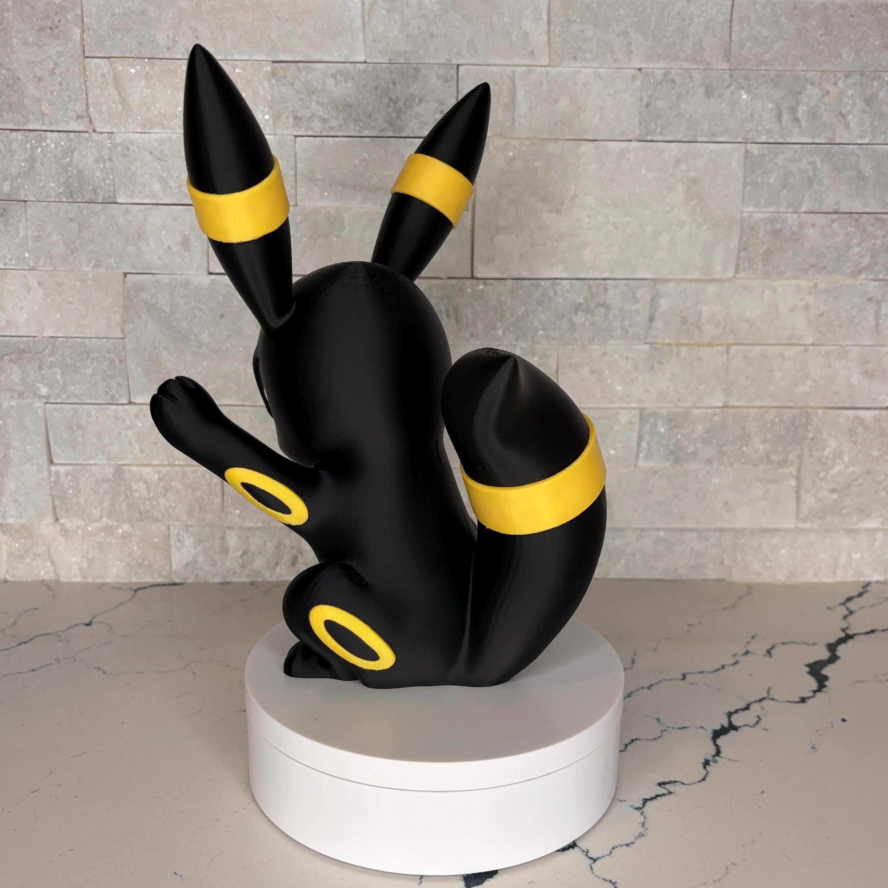 GrumpyMon Umbreon Collector Figure, Licensed Maple 3D Design, Display Statue, Gamer Shelf Decor