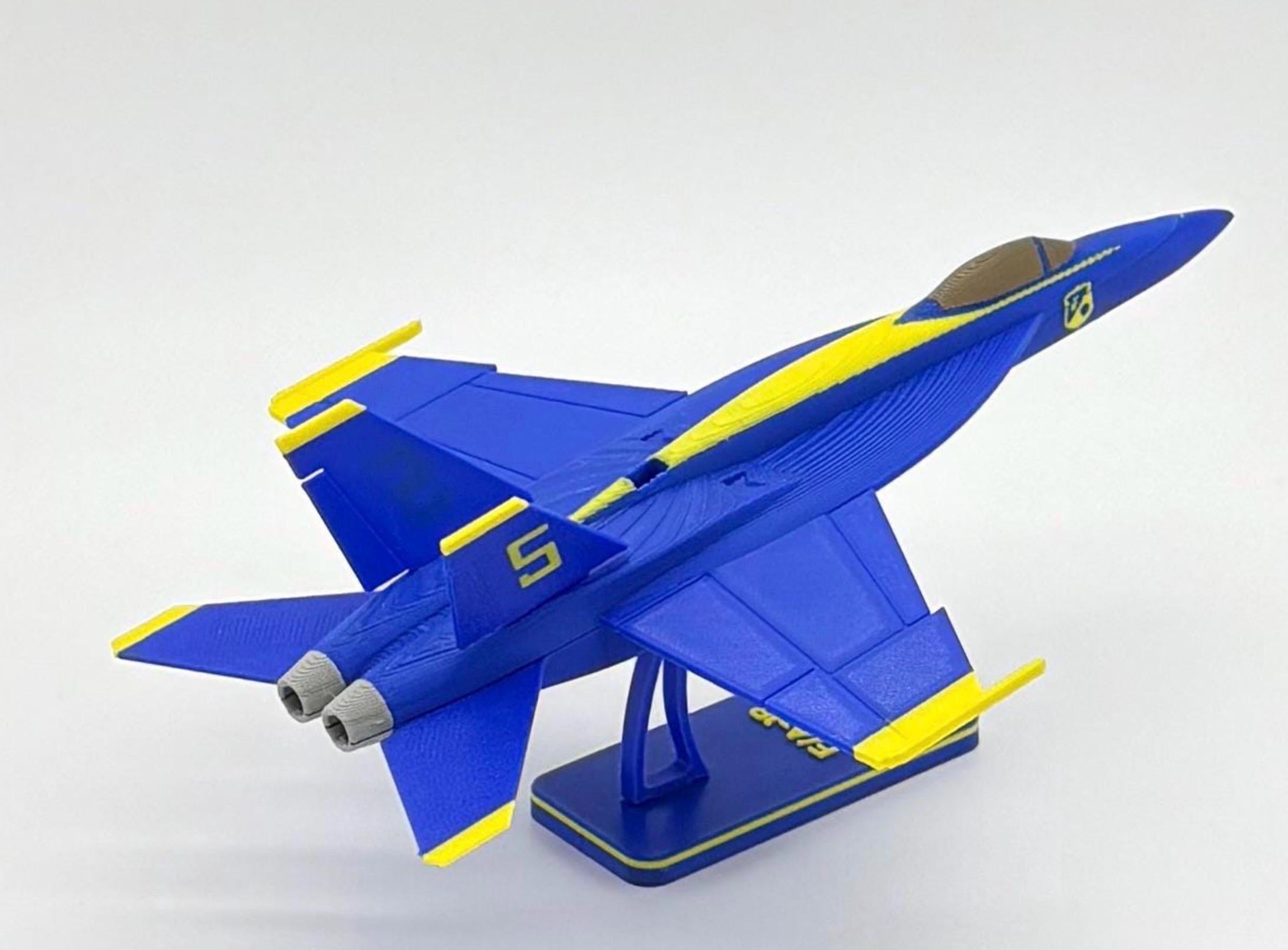 F/A-18 Super Hornet Blue Angels Model Kit | 3D Printed Jet Aircraft Display (8.5")