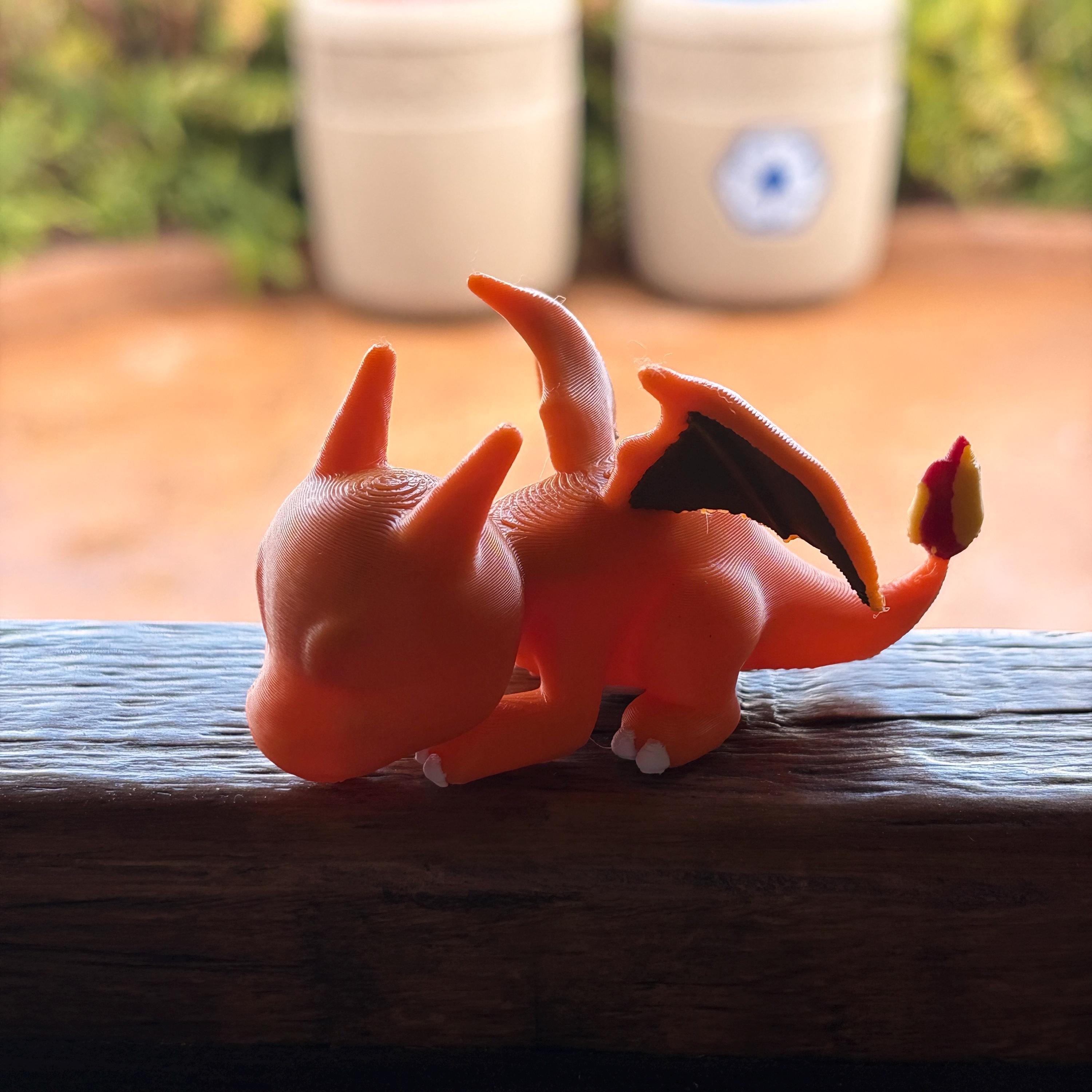 3D Printed Sleeping Baby Dragon Figurine | Desk Pet, Collector Gift