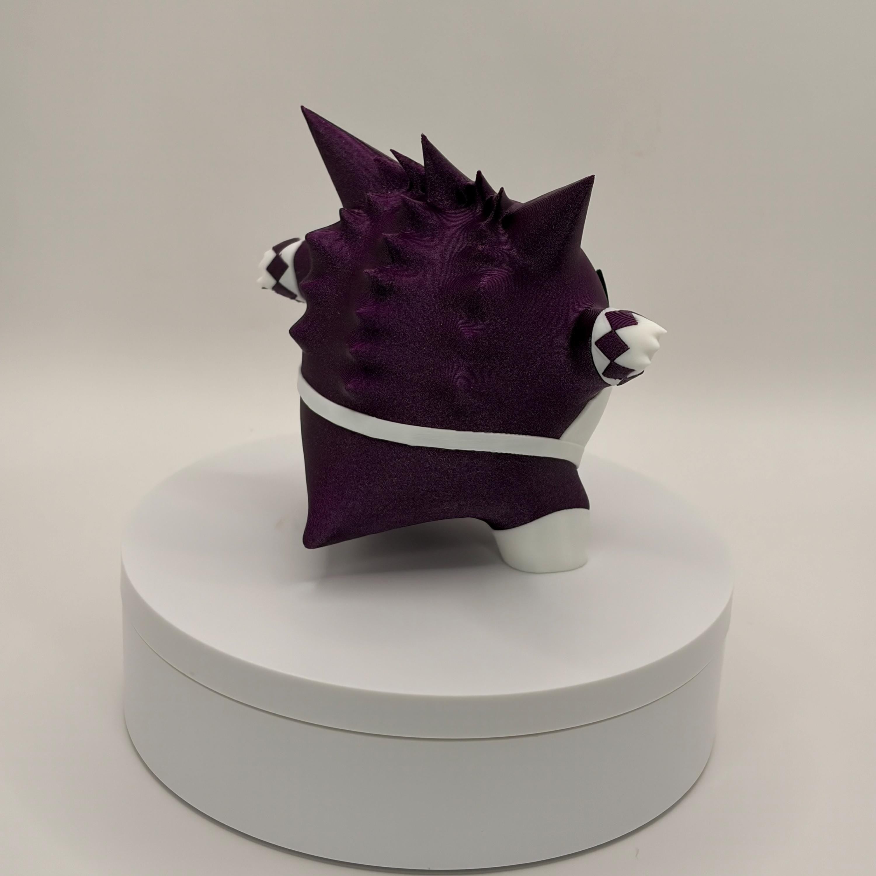 Black Power Ranger Gengar Figurine, 5 Inch Pokemon Fusion Collectible, Anime Crossover Figure, Ghost Type, Gamer Desk Decor - Licensed