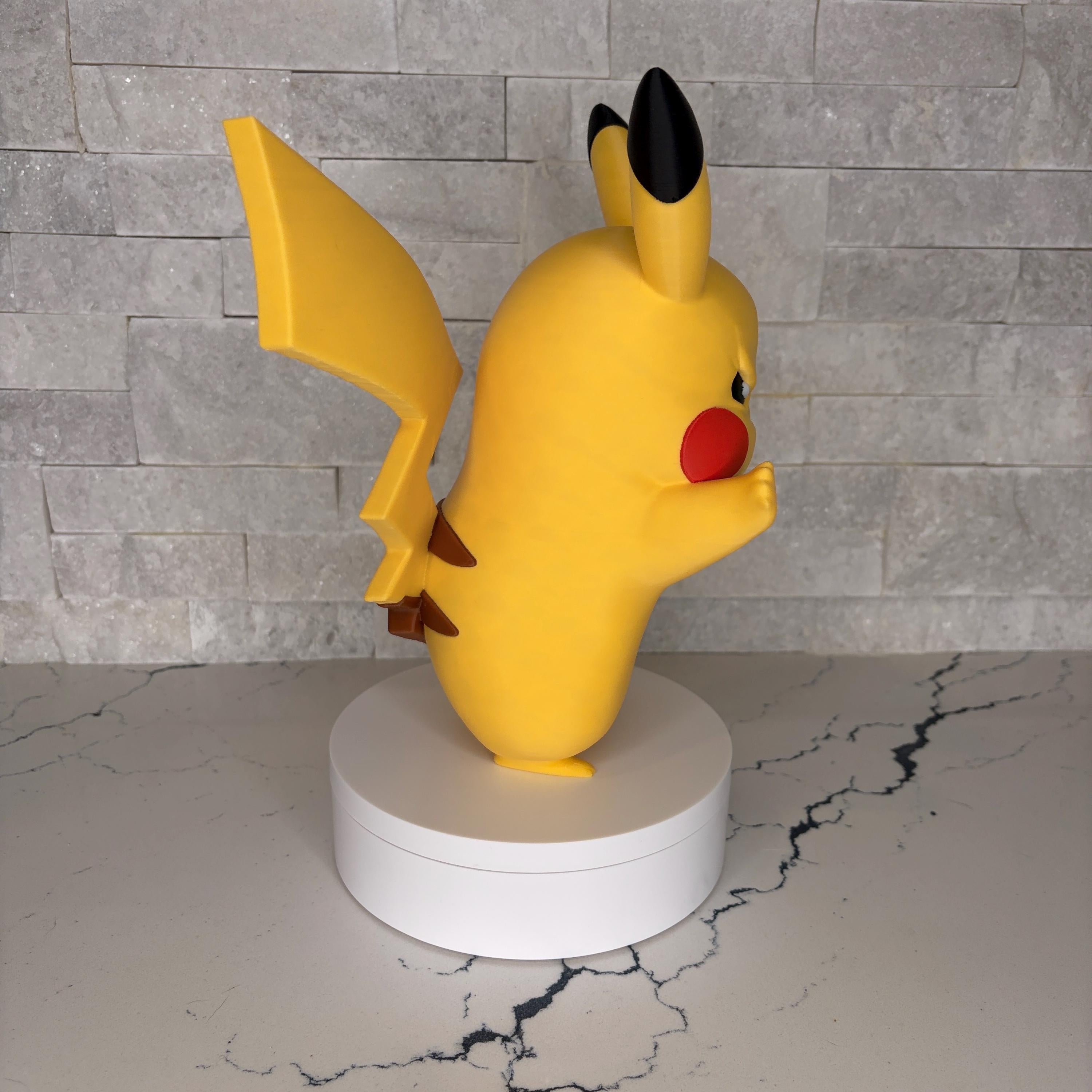 GrumpyMon Pikachu, Collector Edition, Pokémon Inspired Display Figure, Angry Pikachu Statue, Gamer Gift, Desk Decor, Fan Art