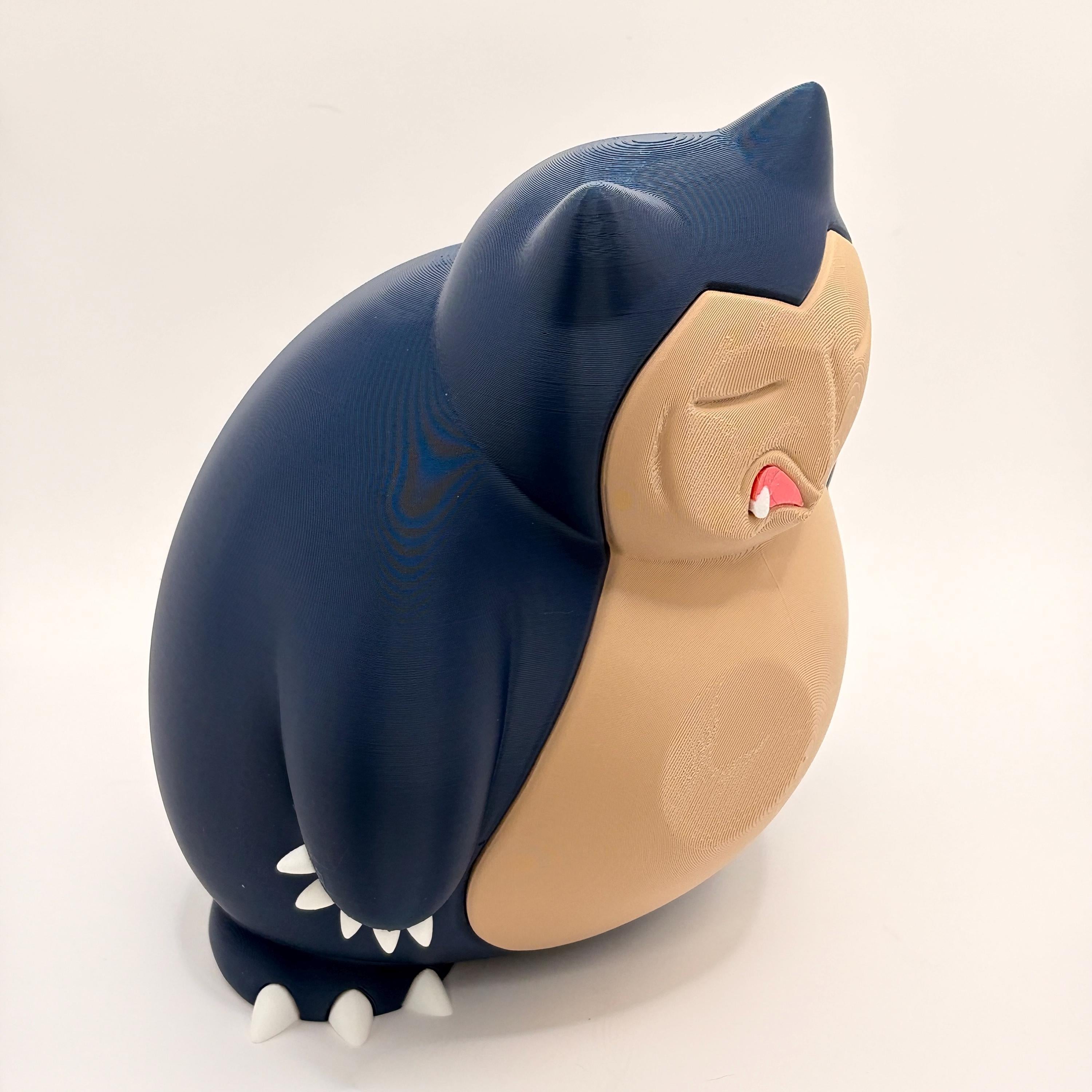 Grumpymon Snorlax 3D Print, Sleepy Pokemon Figure, Angry Snorlax Statue, Desk Decor, Gamer Gift, Anime Collectible, Cute Grumpy Figurine