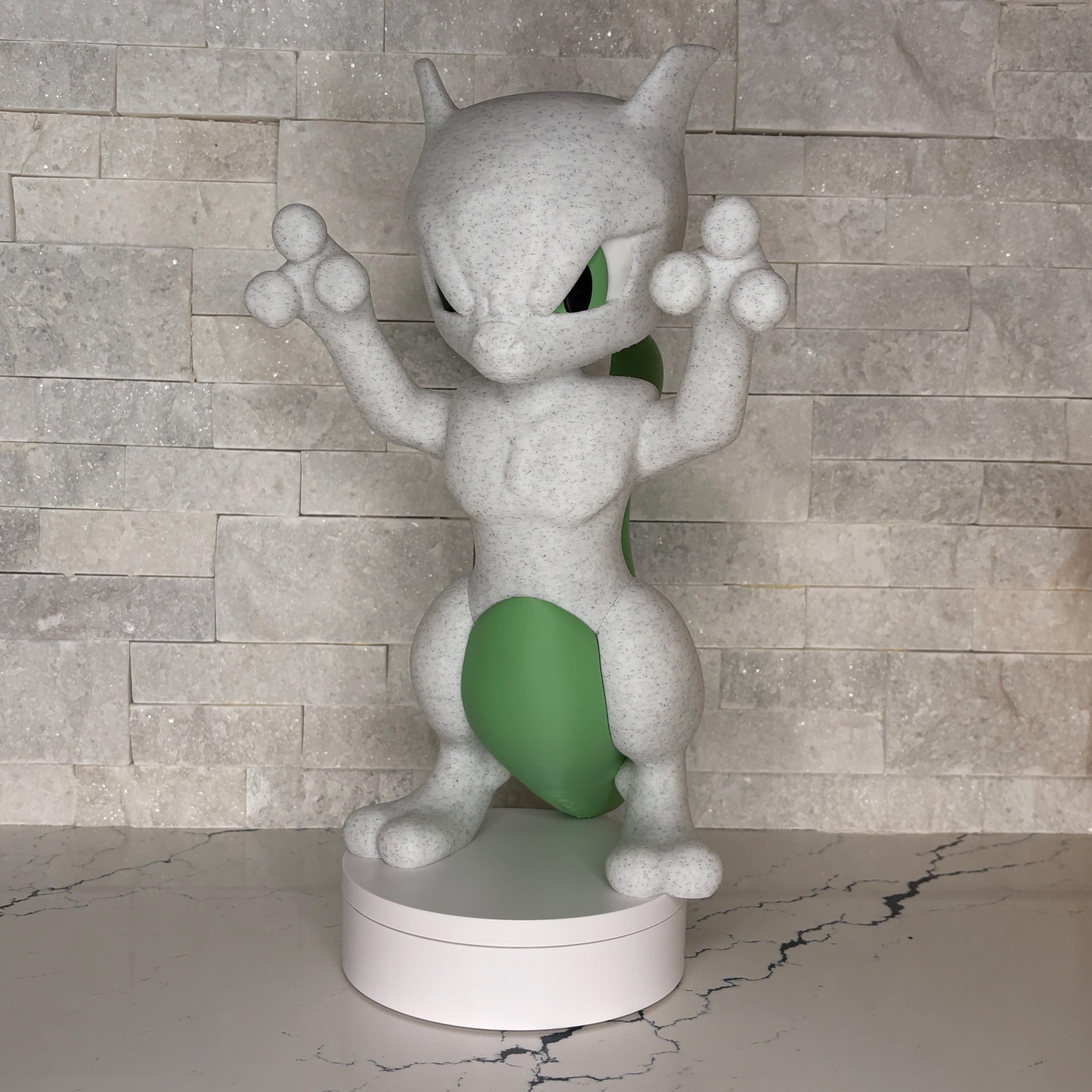 Mewtwo Legendary Edition Statue, 17 Inch Pokémon Collector Display, Large 3D Printed Figure, Shiny Mewtwo, Maple3D Licensed Model