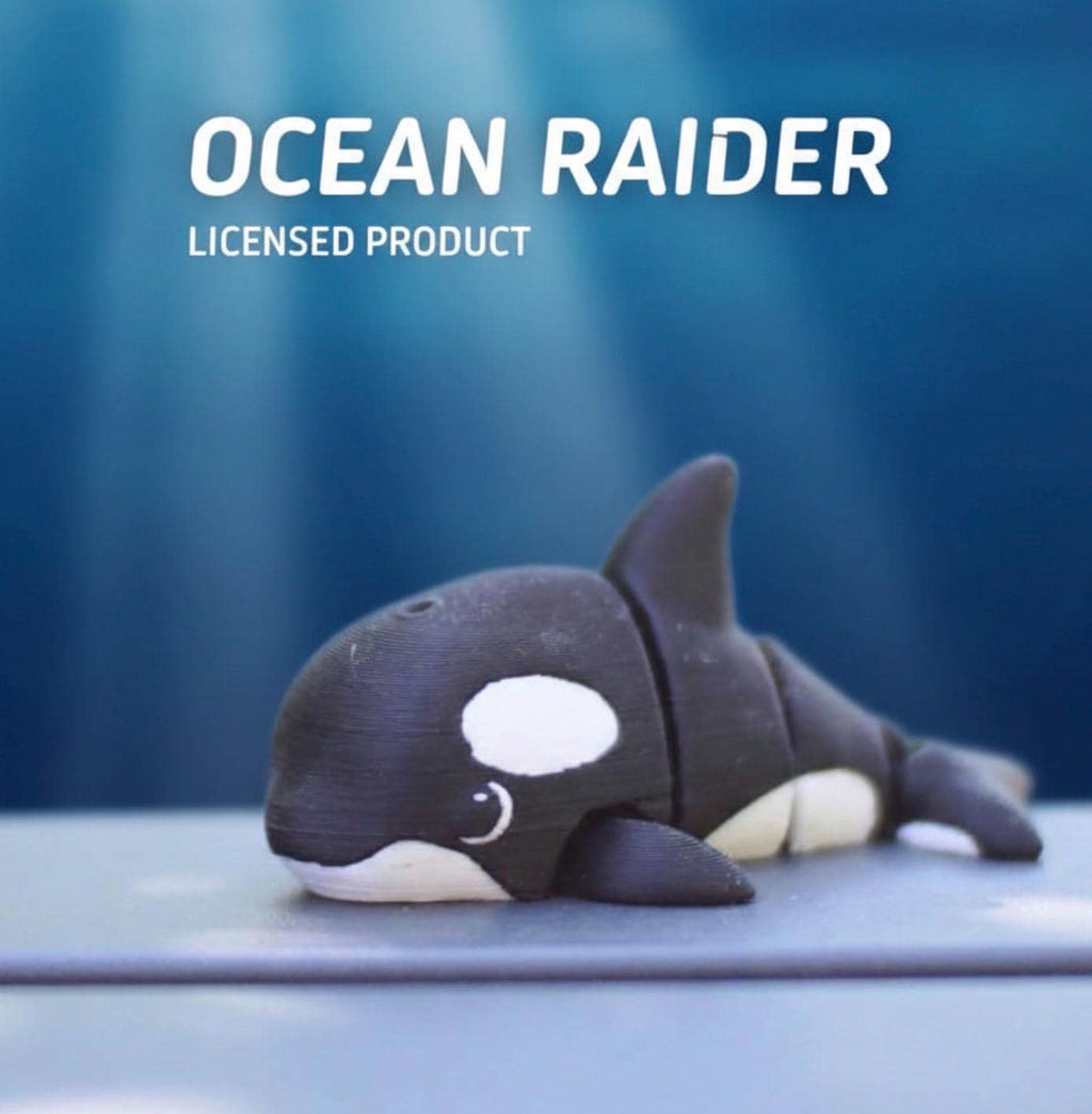 Articulated Orca Whale Fidget Toy, Posable Desk Buddy, 3D Printed Animal Figure - Licensed ForgeCore