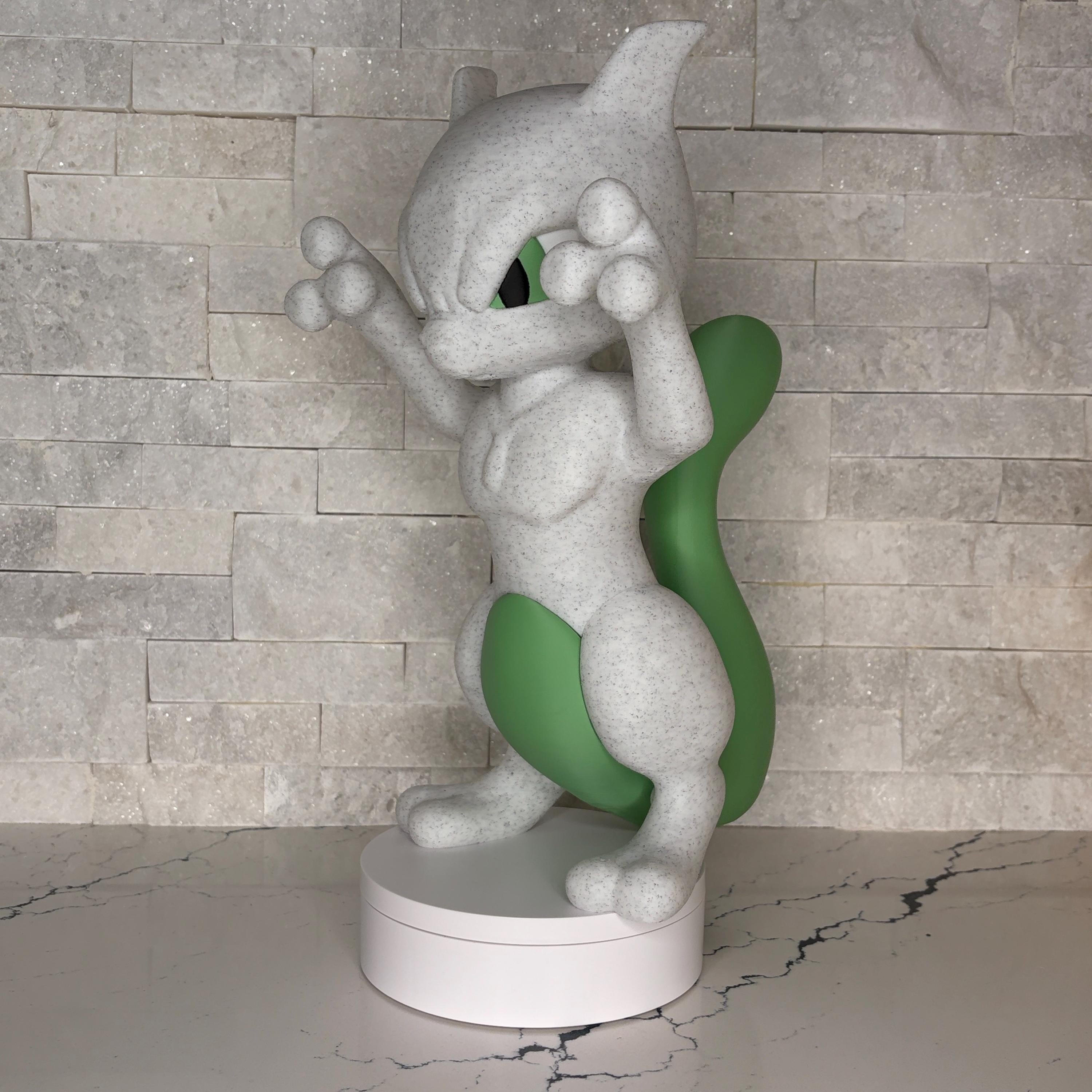 Mewtwo Legendary Edition Statue, 17 Inch Pokémon Collector Display, Large 3D Printed Figure, Shiny Mewtwo, Maple3D Licensed Model