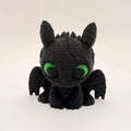3D Printed Mini Dragon Figure, Night Fury Inspired, Desk Decor