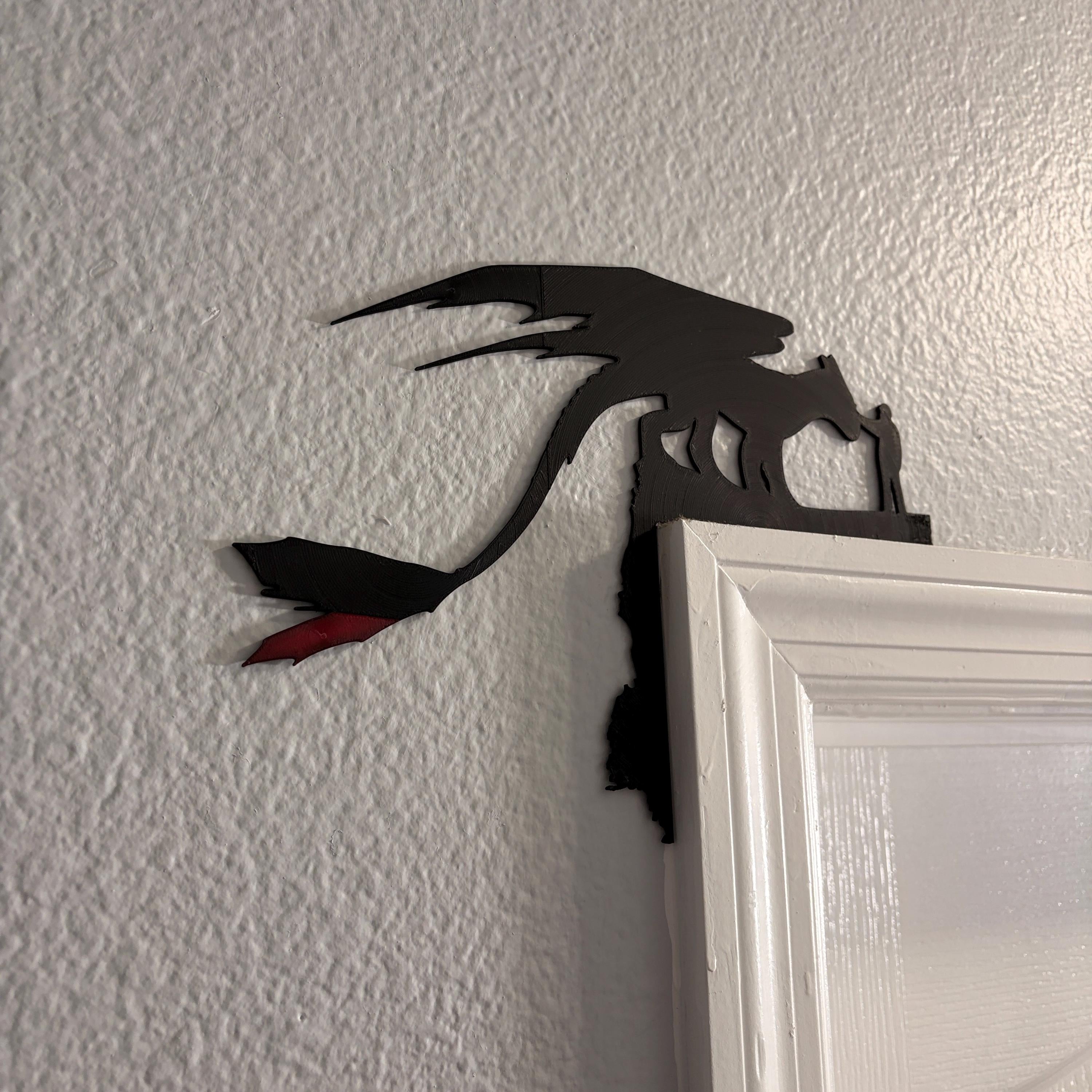 Modern Toothless Silhouette Wall Art | Minimalist Night Fury